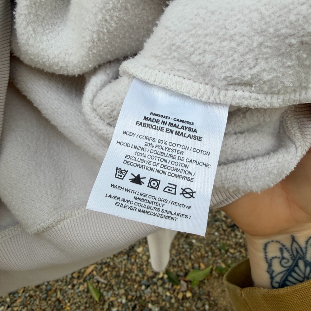 Nike Fleece Oversized Hoodie Size Xs Cream Color - Picture 9 of 9